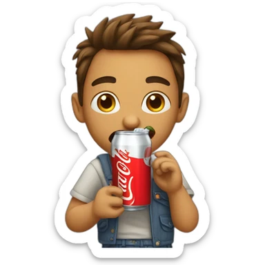 Cousin skitter drinking coke sticker