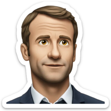 Macron qui dit parceque cest notre projet sticker