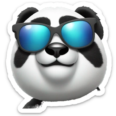 Panda cool with sunglasses sticker
