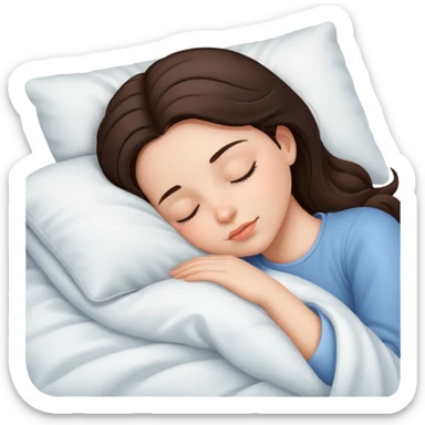 sleep girly brunette, pretty baddie sticker