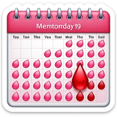 menstrual cycle sticker