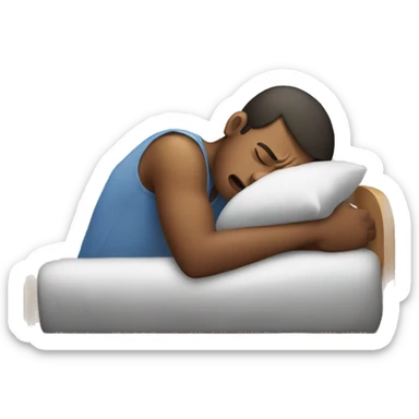 Guy struggling to stay awake sticker