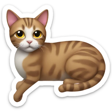 cat that swims sticker