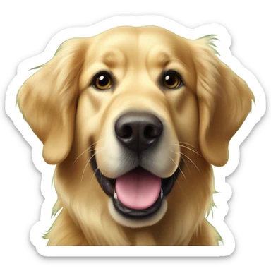 Golden retriever named Ricky who has his balls wearing a packers jersey on a Sunday at lambeau field sunny sticker