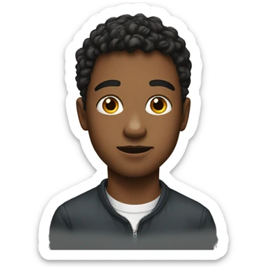 portrait of a young man sticker