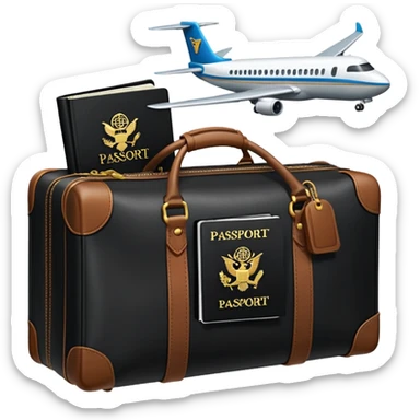 glob ,pass port, , travel bag , plane sticker