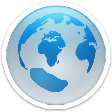 The image is a logo with the text "G - GLOBAL SOLUTIONS" arranged in a circular design. The color scheme is electric blue, and it features a unique font style. sticker