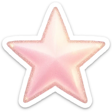 pale pink star sparkle sticker