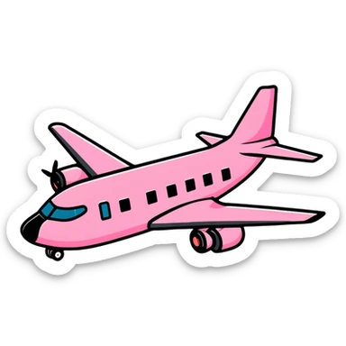 pink airplane sticker