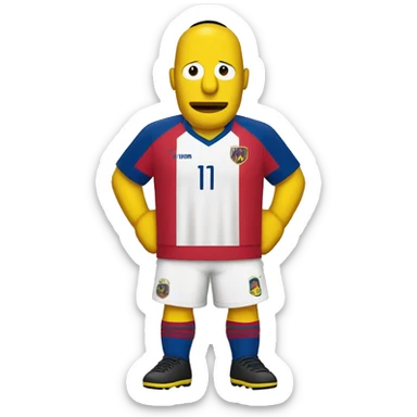 Homero con suéter de la selección colombiana  sticker