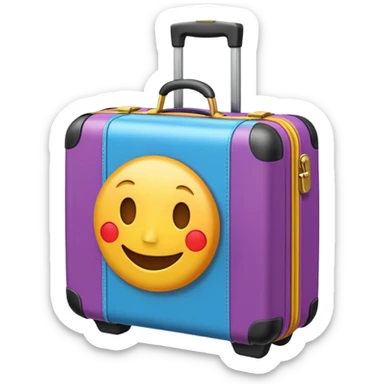 emoji suitcase sticker
