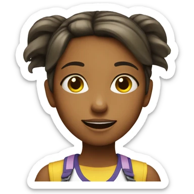 Girl with banana sticker