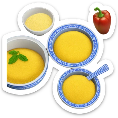 Mămăliga, a traditional Romanian dish made from cornmeal sticker