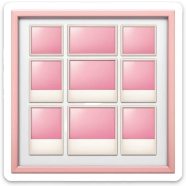 Polaroid pictures frame light pink  sticker