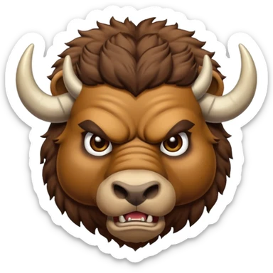 Angry buffalo, taking my money sticker