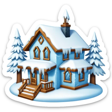 frozen houses sticker