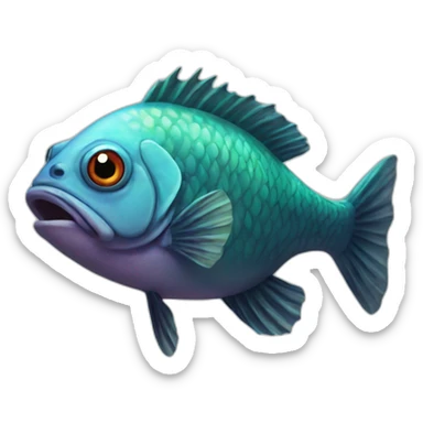 Mutated fish sticker
