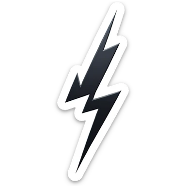 Black lightning bolt sticker