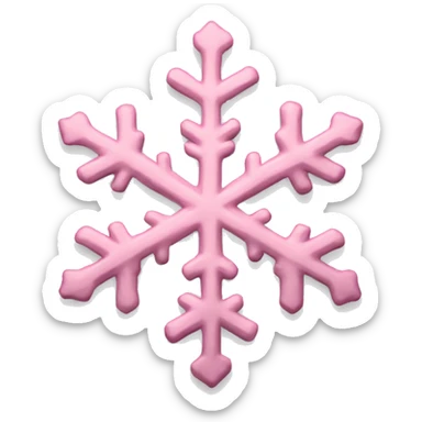 pastel pink snowflake  sticker