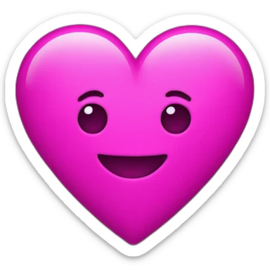 magenta heart sticker