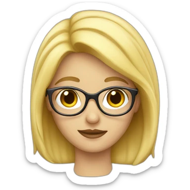 blonde librarian sticker