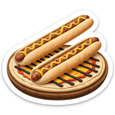 chopped sausages in flatbread sticker