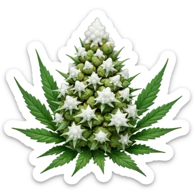 White Russian cannabis nug sticker