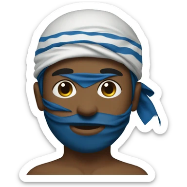 Beach boy with blue bandana   sticker