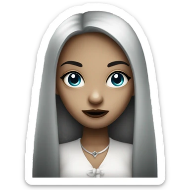 Light shaded girl face vampire but cute  sticker