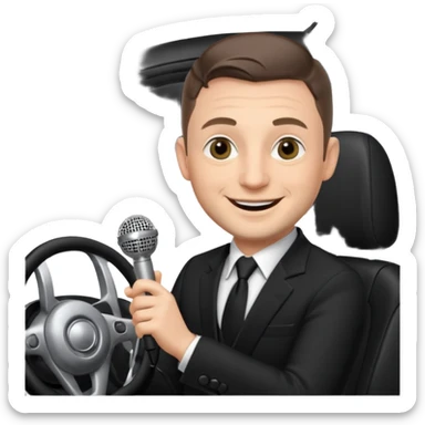 Tim Robinson as a crooner behind the wheel sticker