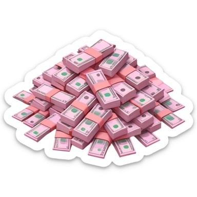 Pink money sticker