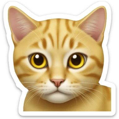 Gatito amarillo  sticker