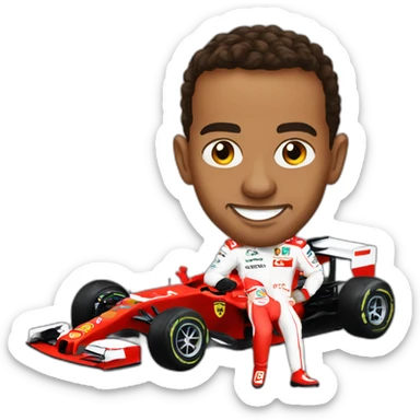 lewis hamilton in a ferrari sticker