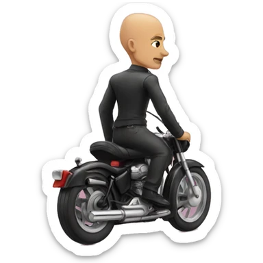 Bald-man-riding-pussycat sticker