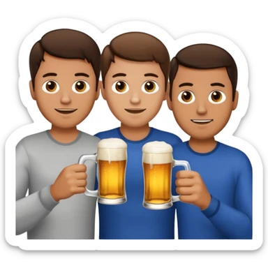 Seahawks drinking 3 men all brunette  sticker
