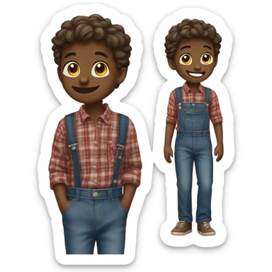 Cute country boy sticker