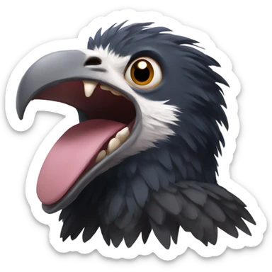 Condor laughing hard sticker