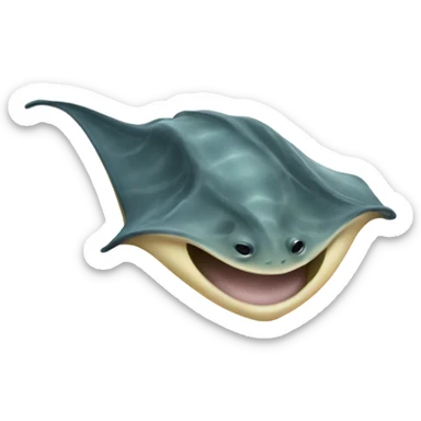 Smiley stingray sticker