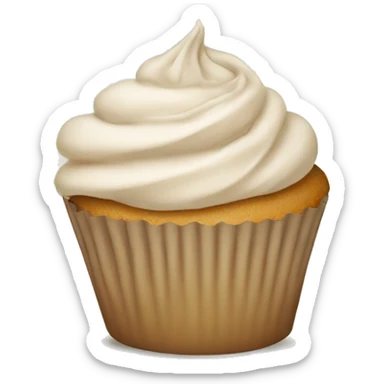 Neutral coloured cupcake sticker