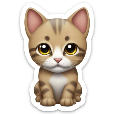 Cute cat with piercing  sticker