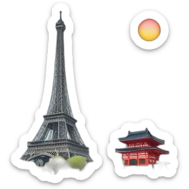 Paris Tokyo sticker