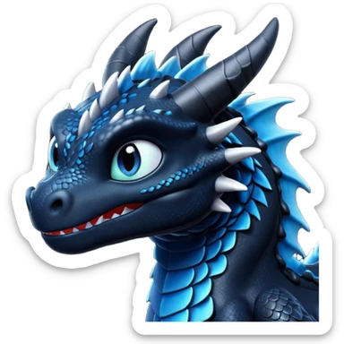 Dragón negro furia nocturna how to train your dragon sticker