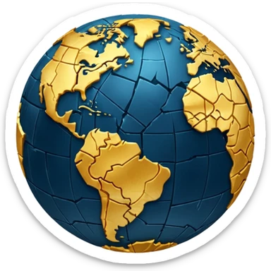 golden earth sticker