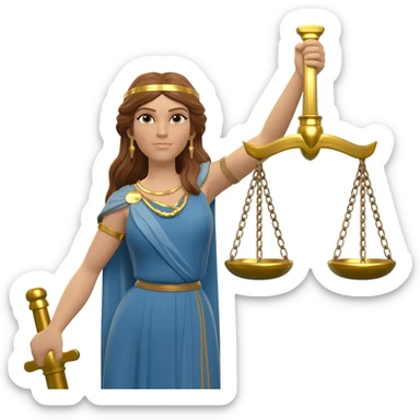justice goddess sticker