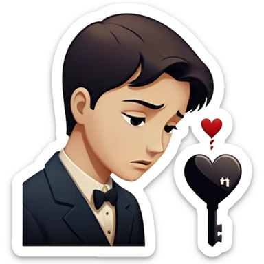 Icon for Drama Movies: A vintage movie poster-style design featuring a tense scene with emotional expressions, a dimly lit background, and key dramatic elements like a broken heart, a tear, and a silhouette of a person in despair. Bold, cinematic typography. Transparent background. sticker