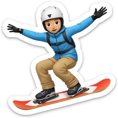 snowboarder riding a snowboard sticker