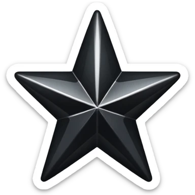 Half black star emoji sticker