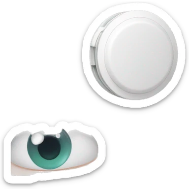 dual compartment prescription contact lens case sticker
