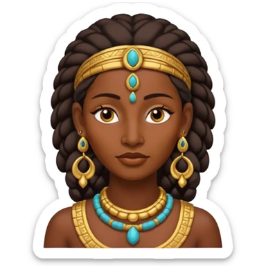 ancient Mayan woman with earrring sticker