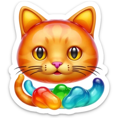 Jelly/jam jar cat sticker
